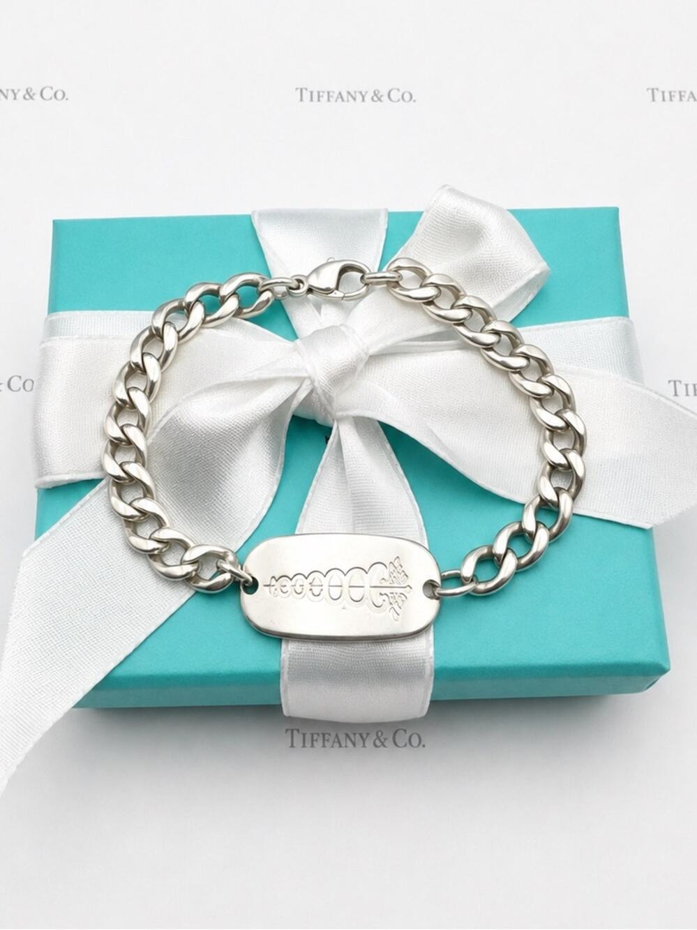 Tiffany & Co Caduceus Medical ID Bracelet Sterling Silver 925 Men Women Gift Box